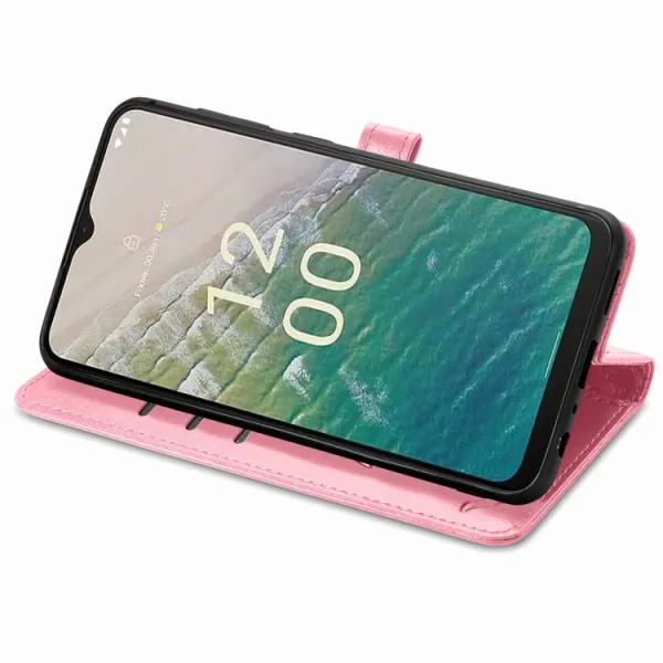 CUTE CAT Peňaženkový kryt Nokia C32 ružový