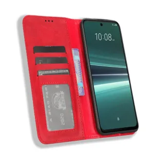 BUSINESS Peňaženkový kryt pre HTC U23 Pro červený