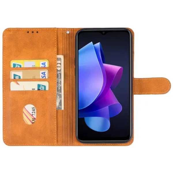 SMOOTH Peňaženkové puzdro pre Tecno Spark Go 2023 hnedé