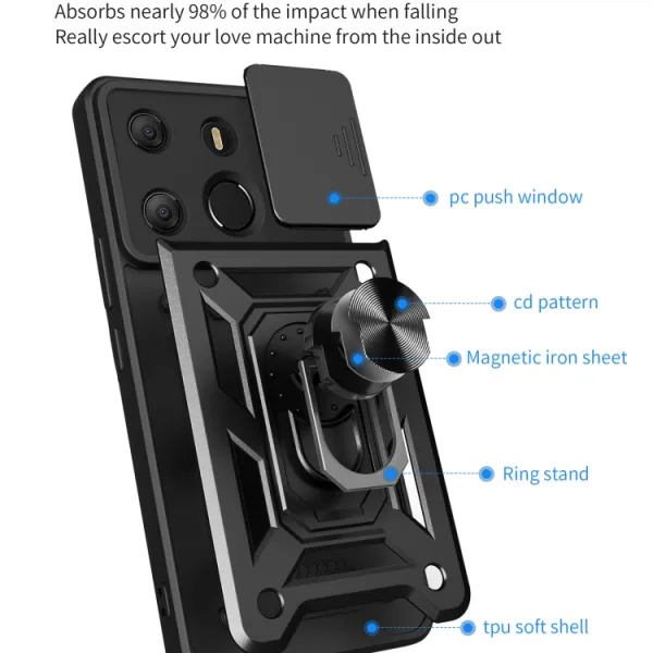 RING CAMERA Kryt s držiakom pre Tecno Spark Go 2023 modrý