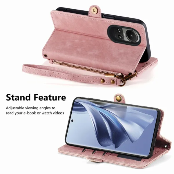 GEOM Peňaženkové puzdro pre Oppo Reno10 5G / Reno 10 Pro 5G ružové