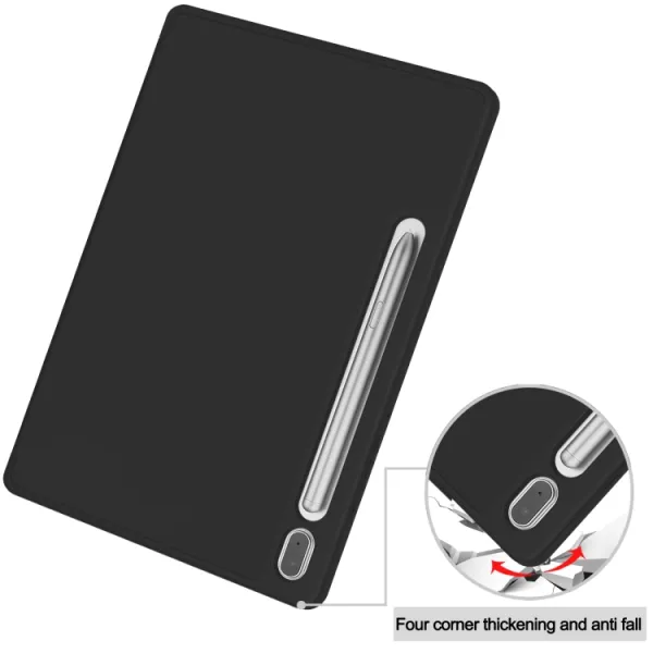 LEATHER Zaklápací obal pre Samsung Galaxy Tab S9 čierny