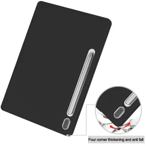 LEATHER Zaklápací obal pre Samsung Galaxy Tab S9 čierny