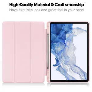 LEATHER Zaklápací obal pre Samsung Galaxy Tab S9 ružový