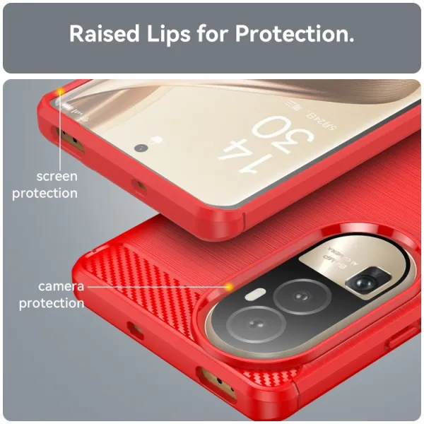 FLEXI TPU Kryt pre Oppo Reno10 5G / Reno 10 Pro 5G červený