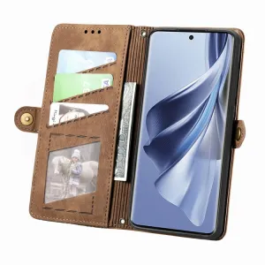 GEOM Peňaženkové puzdro pre Oppo Reno10 5G / Reno 10 Pro 5G hnedé