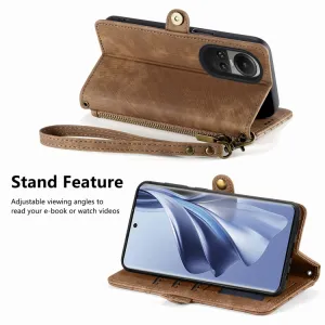 GEOM Peňaženkové puzdro pre Oppo Reno10 5G / Reno 10 Pro 5G hnedé