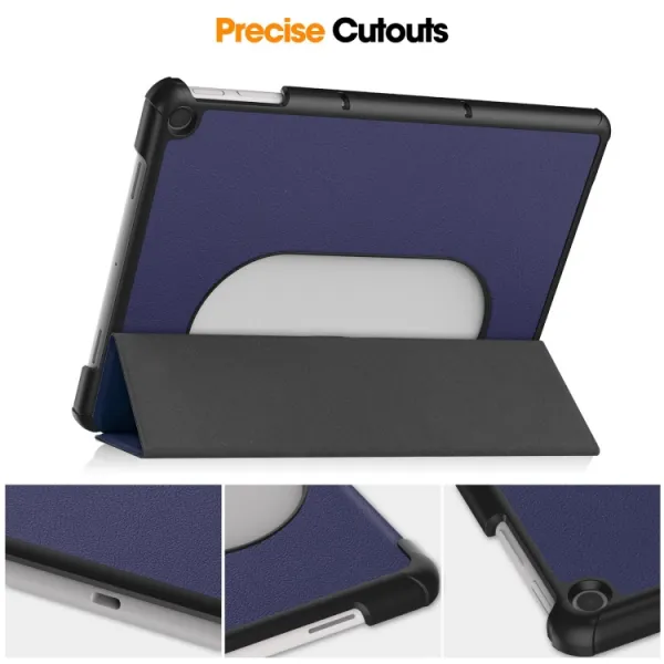 LEATHER Zaklápací kryt pre Google Pixel Tablet tmavomodrý
