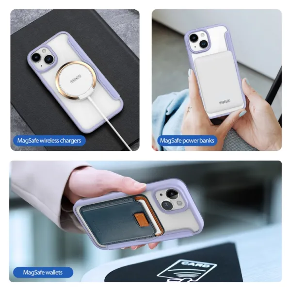 DUX X PRO Zaklápacie puzdro s MagSafe pre Apple iPhone 15 Plus fialové
