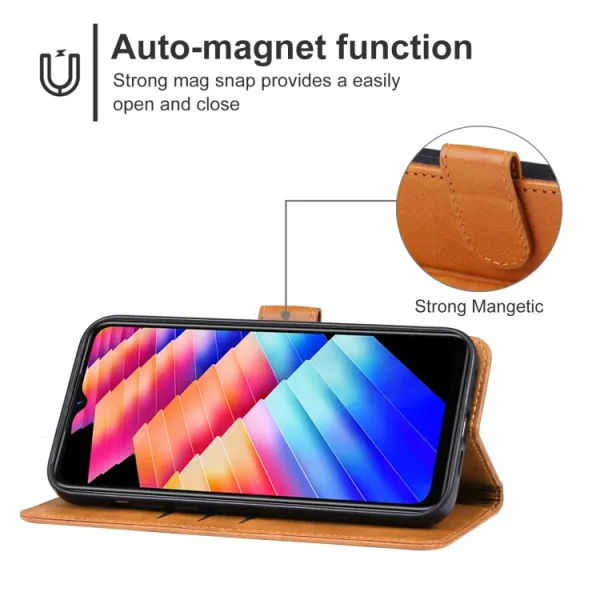 SMOOTH Peňaženkové puzdro pre Infinix Hot 30i hnedé