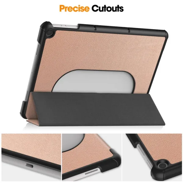 LEATHER Zaklápací kryt pre Google Pixel Tablet ružovozlatý