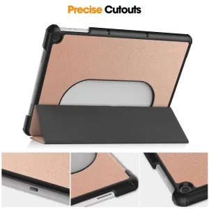 LEATHER Zaklápací kryt pre Google Pixel Tablet ružovozlatý