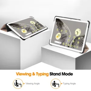 LEATHER Zaklápací kryt pre Google Pixel Tablet ružovozlatý