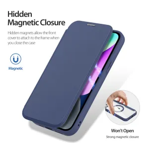 DUX X PRO Zaklápacie puzdro s MagSafe pre Apple iPhone 15 Plus modré