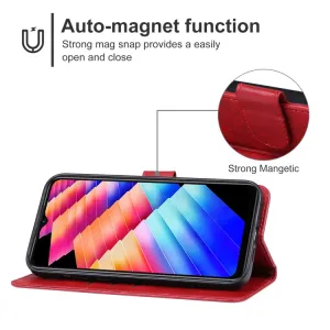 SMOOTH Peňaženkové puzdro pre Infinix Hot 30i červené