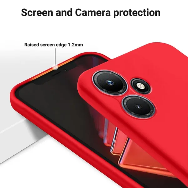 RUBBER Ochranný kryt pre Infinix Hot 30i červený