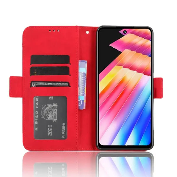 SLOT Peňaženkový obal pre Infinix Hot 30 červený