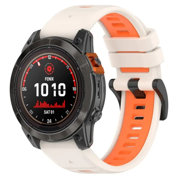 SPORTY Univerzálny remienok pre Garmin Fenix 7 Pro / 7 Pro Solar / 7 Pro Sapphire béžový-oranžový