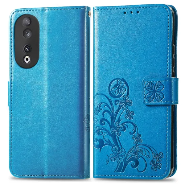 ART FLOWERS Peňaženkový kryt Honor 90 5G modrý