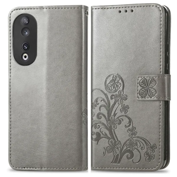 ART FLOWERS Peňaženkový kryt Honor 90 5G šedý