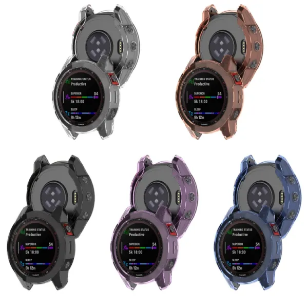 TPU HALF COVER Obal pre Garmin Fenix 7S Pro modrý