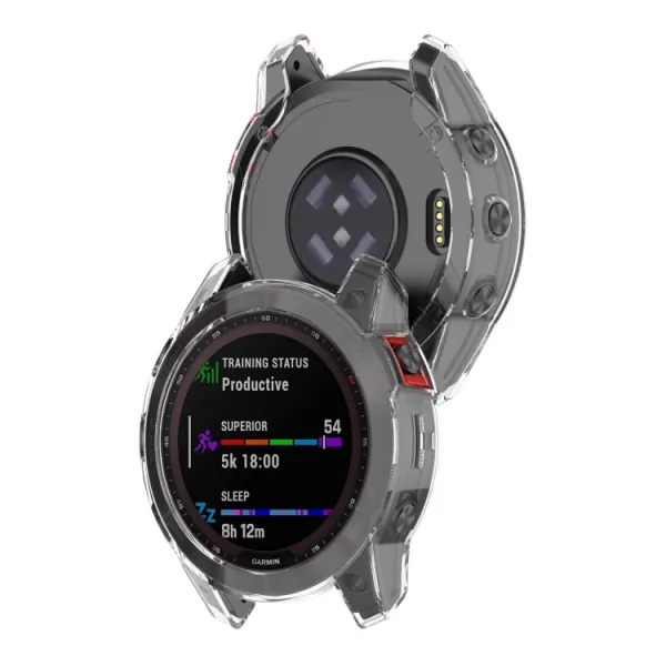 TPU HALF COVER Obal pre Garmin Fenix 7S Pro priehľadný