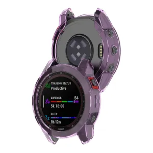 TPU HALF COVER Obal pre Garmin Fenix 7S Pro fialový