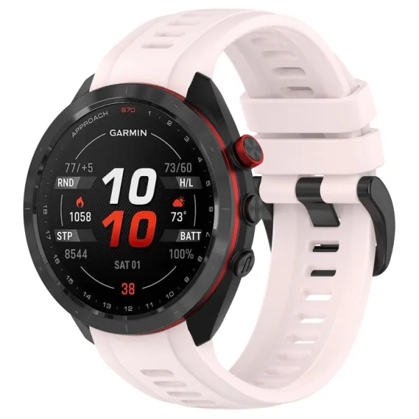 SILICONE Remienok pre Garmin Approach S70 - 47mm ružový