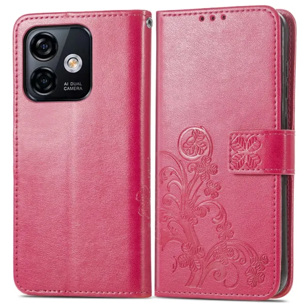 ART FLOWERS Peňaženkový kryt Ulefone Note 16 Pro tmavoružový
