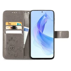 ART FLOWERS Peňaženkový kryt Honor 90 Lite 5G šedý