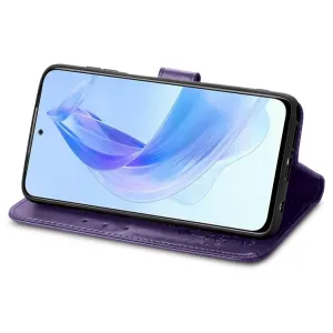 ART FLOWERS Peňaženkový kryt Honor 90 Lite 5G fialový