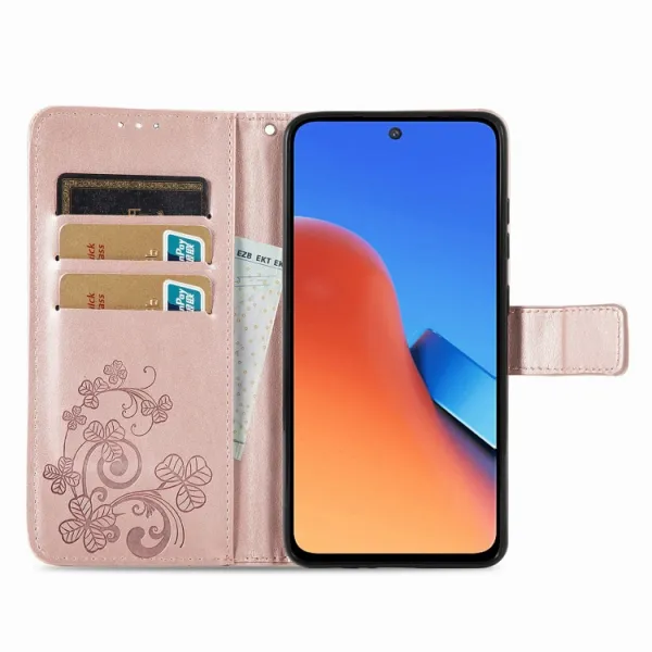 ART FLOWERS Peňaženkový kryt Xiaomi Redmi 12 svetloružový