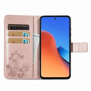 ART FLOWERS Peňaženkový kryt Xiaomi Redmi 12 svetloružový