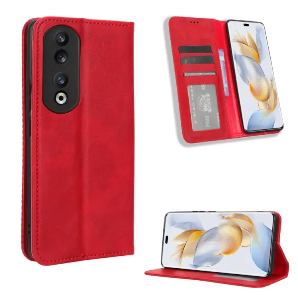 BUSINESS Peňaženkový kryt pre Honor 90 5G červený