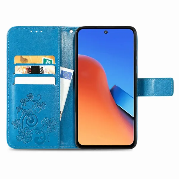 ART FLOWERS Peňaženkový kryt Xiaomi Redmi 12 modrý