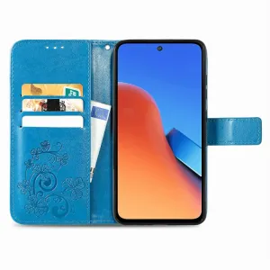 ART FLOWERS Peňaženkový kryt Xiaomi Redmi 12 modrý