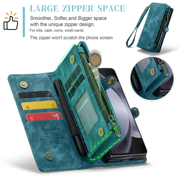 WALLET Ochranný kryt s peňaženkou 2v1 pre Samsung Galaxy Z Fold5 5G modrý