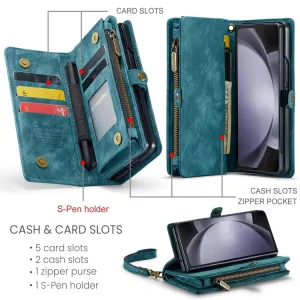 WALLET Ochranný kryt s peňaženkou 2v1 pre Samsung Galaxy Z Fold5 5G modrý