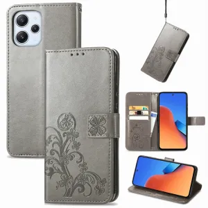 ART FLOWERS Peňaženkový kryt Xiaomi Redmi 12 šedý