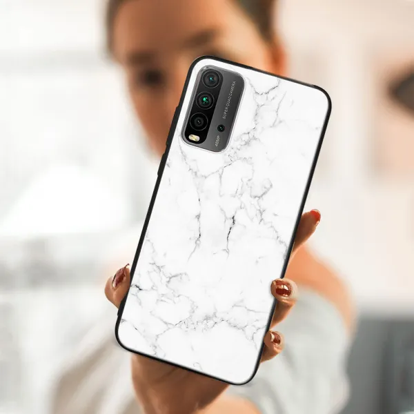 MY ART Ochranný obal Xiaomi Redmi 9T WHITE MARBLE (144)