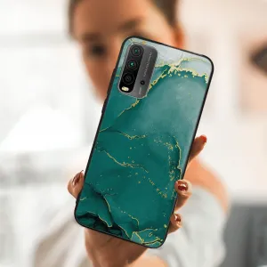 MY ART Ochranný obal Xiaomi Redmi 9T GREEN MARBLE (145)