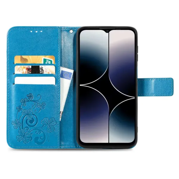 ART FLOWERS Peňaženkový kryt Ulefone Note 16 Pro modrý