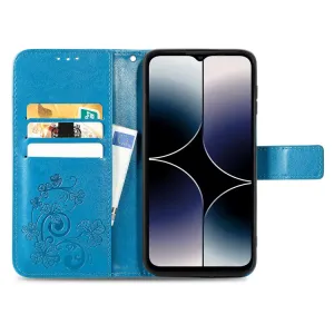 ART FLOWERS Peňaženkový kryt Ulefone Note 16 Pro modrý