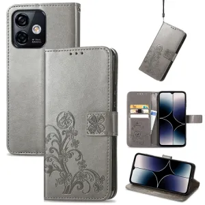 ART FLOWERS Peňaženkový kryt Ulefone Note 16 Pro šedý