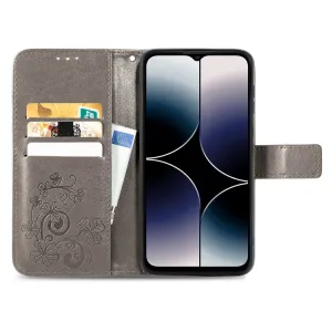 ART FLOWERS Peňaženkový kryt Ulefone Note 16 Pro šedý