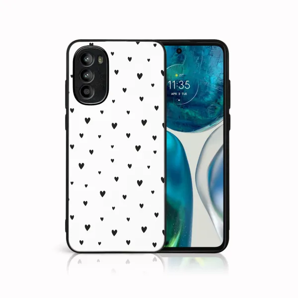 MY ART Ochranný obal Motorola Moto G52 BLACK HEARTS (167)