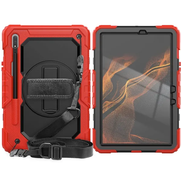 SOLID 360 Odolný kryt pre Samsung Galaxy Tab S8 červený