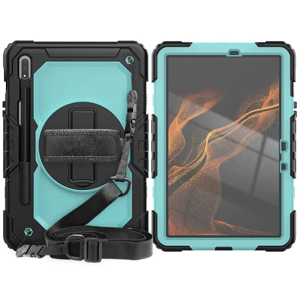SOLID 360 Odolný kryt pre Samsung Galaxy Tab S8 svetlomodrý