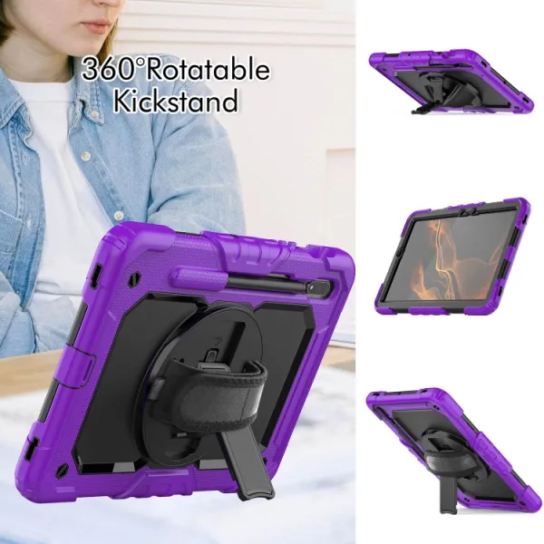 SOLID 360 Odolný kryt pre Samsung Galaxy Tab S8 fialový