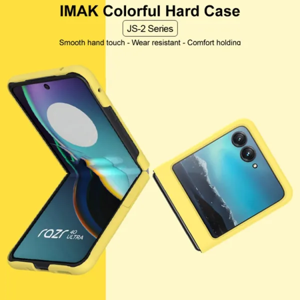 IMAK JS-2 Plastový kryt pre Motorola Razr 40 Ultra biely